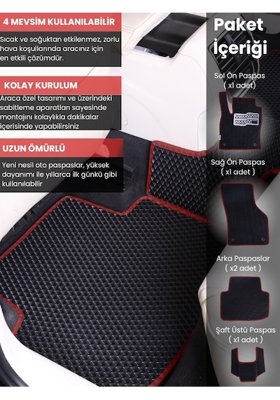 Volvo Xc60 2017-2020 Uyumlu Eva Paspas Tam Set Oto Paspas,araca Özel,tam Koruma,kolay Temizlik 446