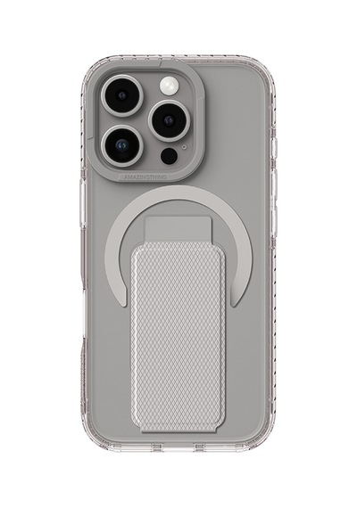 Apple iPhone 16 Pro Uyumlu Kılıf Magsafe Şarj Özellikli Standlı Amazingthing Titan Pro Plus Kapak Gri