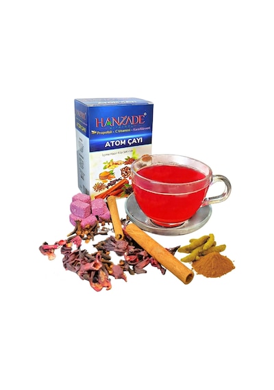 Hanzade Bitkisel Propolisli C Vitaminli Kara Mürverli Atom Çayı 2 x 150 G