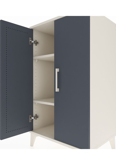 Hyperion Komodin 2 Raflı 2 Kapaklı 60x44x106 Aytaşı-antrasit Aytaşı