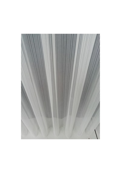 Zincir Desenli Etekleri Kurşunlu 1-2,5 Normal Pileli 175 X 250 Cm Tül Perde Kırık Beyaz