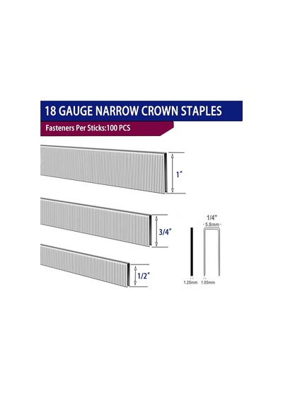 Tr 18 Ayar 3000 Adet, 1/4 Dar Taç Zımba 1/2, 3/4, 1 ,18ga Çivi Tabancası Çivileri Çeşitli, 18 Gauge Pnömatik Ve