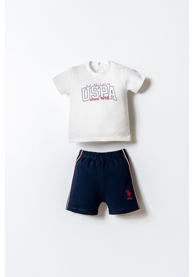 U.s. Polo Assn. Erkek Bebek Beyaz Şort Takım 5274-49956 Beyaz