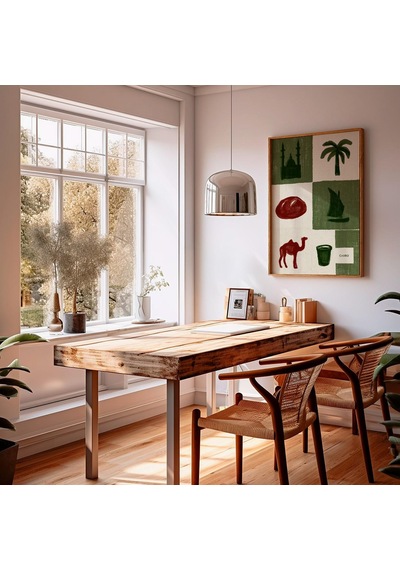 Kahire Seyahat Posteri Mısır Şehir Manzarası Duvar Dekoru Minimalist Afrika Estetiği Baskı