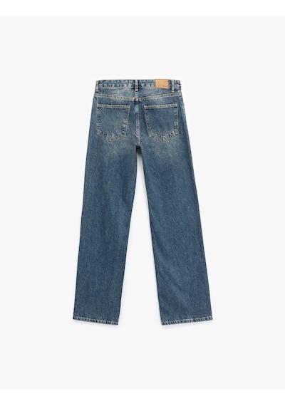 Koton Pamuklu Düz Kesim Düz Paça Jean Pantolon - Straight Jeans Koyu İndigo 6wal40006md Dark Indigo Koton Pamuklu Düz Kesim Düz Paça Jean Pantolon - Straight Jeans Koyu İndigo 6wal40006md Dark Indigo