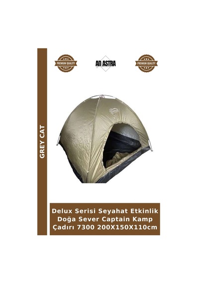 Delux Serisi Seyahat Etkinlik Doğa Sever Captain Kamp Çadırı 7300 200x150x110cm Standart