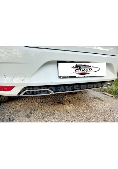 Renault Megane 4 Krom Egzoz Çerçevesi Orta Çıta 2021 ve Sonrası Renault Megane 4 Krom Egzoz Çerçevesi Orta Çıta 2021 ve Sonrası