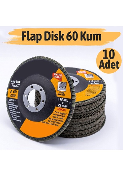 Alüminyum Gövde Flap Disk 115 Mm 60 Kum 10 Adet Taşlama Diski Metal Ahşap Yüzey Zımpara Disk Seti