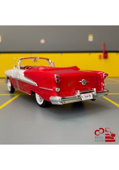 Oldsmobile Super 88 1955 1/24 Ölçek C&c Model Garage Diecast Metal Model Araba