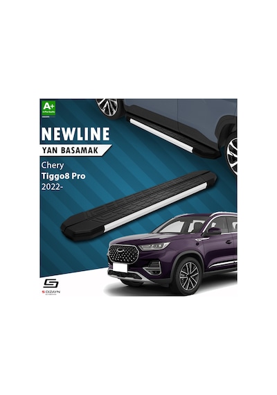 S-dizayn Chery Tiggo8 Pro Newline Aluminyum Yan Basamak 183 Cm 2022 Üzeri A+ Kalite