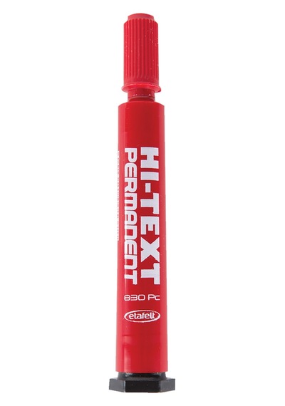 Hi-Text Marker Kalem Kesik Uç 1 Adet Koli Kalemi Kırmızı
