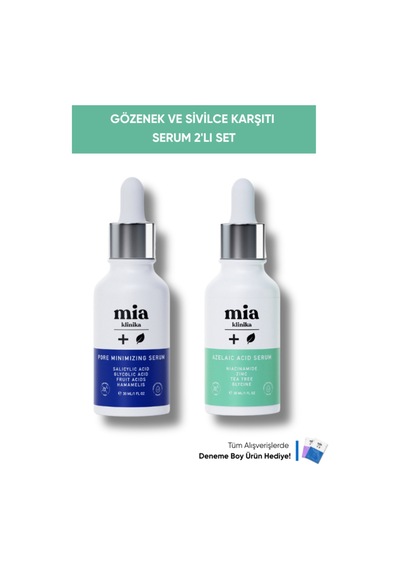 Mia Klinika Azelaik Asit Akne ve Gözenek Gidermeye Yardımcı Serum 2'li Seti