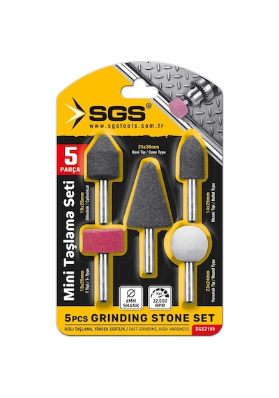 Sgs Metal Ve Ahşap Mini Taşlama Matkap Ucu Seti - 5 Parça