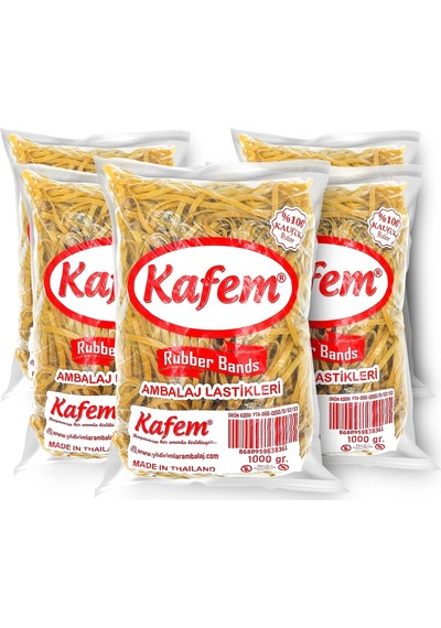 Kafem Ambalaj Lastiği 180 X 5 mm 5 Paket x 1 KG