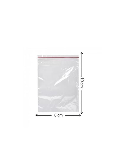 Kilitli Torba 8x10 Cm 1000'li Kilitli Buzdolabı Poşeti Şeffaf Naylon Torba Kilitli Saklama Poşeti