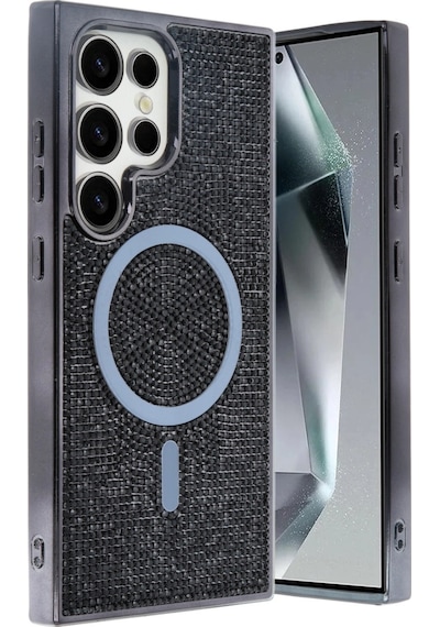 Samsung Uyumlu Galaxy S24 Ultra Helen Magsafe Kapak Siyah