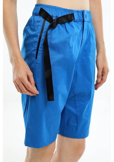 Maraton Sportswear Comfort Kadın Basic Saks Şort 19992-saks Saks
