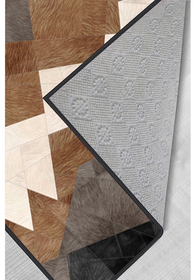 Rovigo Home Dijital Baskı Yıkanabilir Kaymaz Taban Salon Halısı RVG1545-HT1238 Çok Renkli