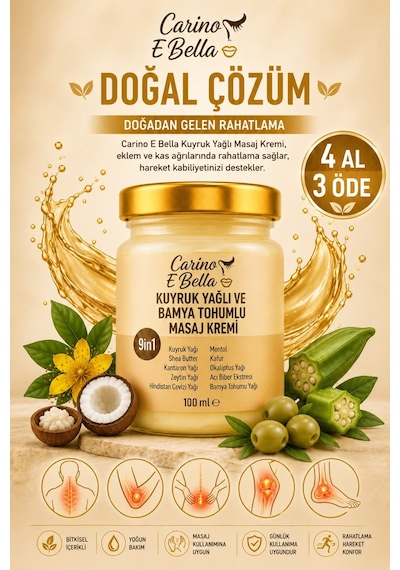 Kuyruk Yağlı Ve Bamya Tohumlu Masaj Kremi 100 Ml