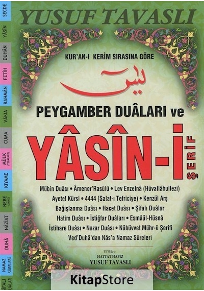 Peygamber Duaları Ve Yasin-I Şerif Kod D68 Orta Boy Fihris N11.4817
