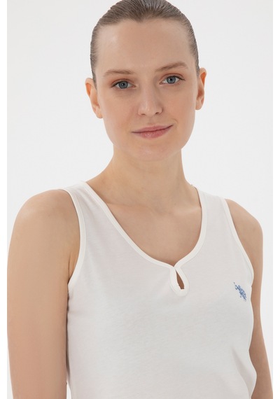 U.s. Polo Assn. Kadın Ekru Pijama Takım 50312913-vr019 Ecru Ekru