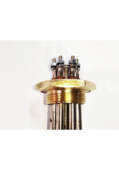 1 1/4 İnc 304cr Termovat Isıtıcı 380v Trifaze 30cm 7,5kw Termostatsız