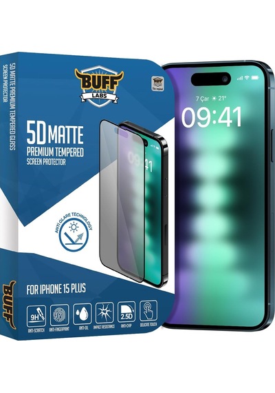 Labs İphone 15 Plus İle Uyumlu 5d Matte Mat Ekran Koruyucu