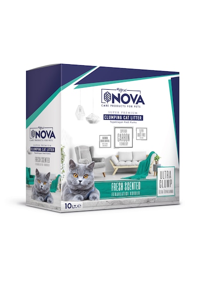Mycat Nova Ultra Topaklanma Topaklaşan Bentonit Kedi Kumu 10 L