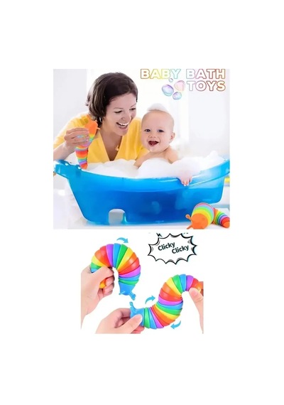 1 Adet Sevimli Tırtıl Oyuncak Stres Giderici Sevimli Rengarenk Anti Stres Solucan Sök Tak