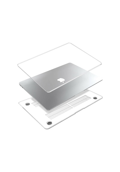 Apple Uyumlu MacBook Pro 14.2 2021 A2442 Kılıf Koruma Kılıfı Hardcase 3Lü Set Siyah