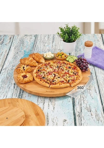 35 Cm Dönerli Bambu Yuvarlak Sunum Tepsisi, 360 Derece Dönebilen Pizza Ve Kahvaltı Sunum Tepsisi, Pizza Servis, Börek Servis, Peynir Ve Atıştırmalık Sunumu İçin Bambu Döner Tepsi 3535dnr Çok Renkli 35 Cm Dönerli Bambu Yuvarlak Sunum Tepsisi, 360 Derece Dönebilen Pizza Ve Kahvaltı Sunum Tepsisi, Pizza Servis, Börek Servis, Peynir Ve Atıştırmalık Sunumu İçin Bambu Döner Tepsi 3535dnr Çok Renkli