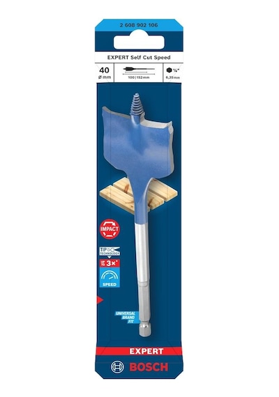 Bosch Expert 40 X 152 Mm Ahşap Yaprak Kelebek Delme Ucu 2608902106