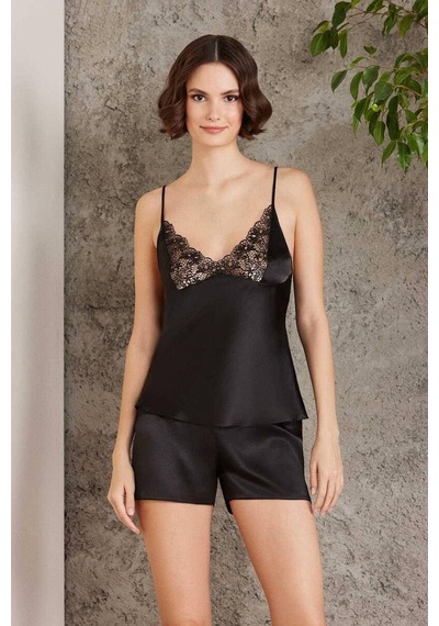 Pierre Cardin 6 Lı Saten Gecelik Çeyiz Takım Siyah