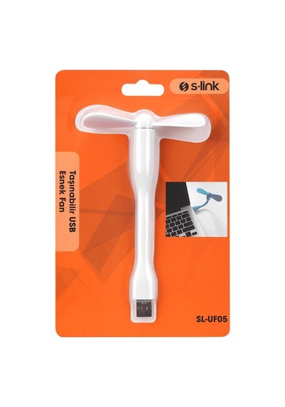 Vantilatör S-link Sl-uf05 Taşınabilir Esnek Beyaz Usb Mini Fan