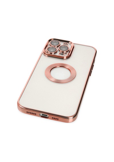 Apple iPhone  Uyumlu-  14 Pro Max Kılıf Slot Silikon - Rose Gold