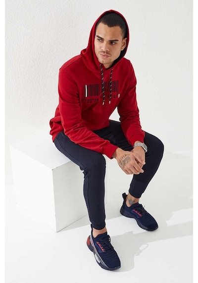 Tommy Life Kırmızı Nakışlı Kanguru Cep Standart Kalıp Kapüşonlu Erkek Sweatshirt - 87839 Kırmızı Tommy Life Kırmızı Nakışlı Kanguru Cep Standart Kalıp Kapüşonlu Erkek Sweatshirt - 87839 Kırmızı