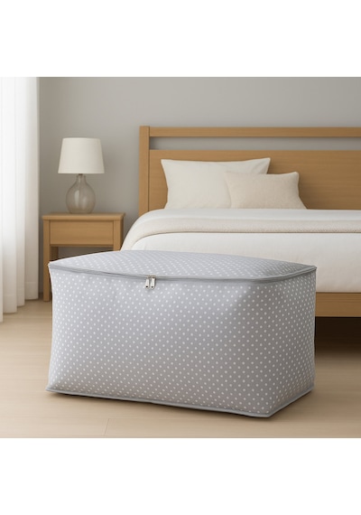 Home Puantiye Detaylı Orta Boy Hurç - Gri - 64x41x35 Cm Çok Renkli