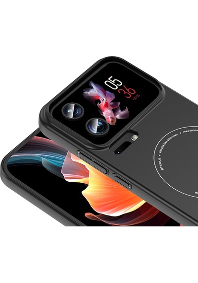 Adige Xiaomi 17 Pro Max Kılıf Elio Kablosuz Şrj Özellikli Kamera Korumalı Sert Pc Siyah