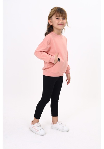 Toontoy Kids Toontoy Kız Çocuk Taytlı Takım Koyu Pudra