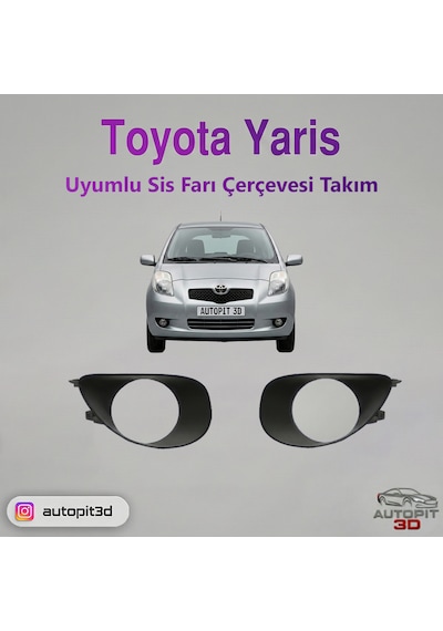 Toyota Yaris 2006 2009 Uyumlu Sis Farı Çerçevesi Sağ Sol Takım