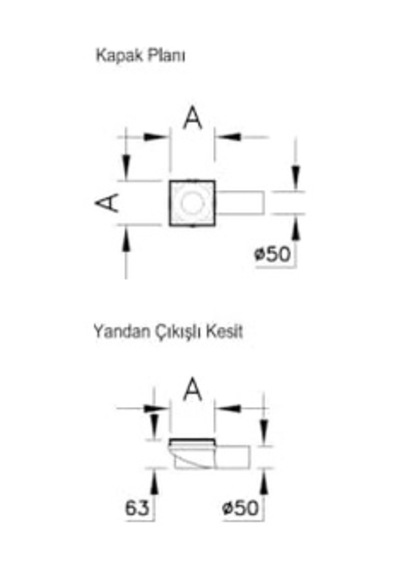 V-flow Kare 5606979 Duş Kanalı, Yandan Çıkışlı, 10x10 Cm, Dk 800 Kapak, Mat Krom 4 Renk