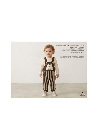 Gülerçocuk Ayıcıklı Bebek Salopet Ve Body Takımı - 6, 12, 18, 24 Ay Bebek Kıyafeti Haki Haki Gülerçocuk Ayıcıklı Bebek Salopet Ve Body Takımı - 6, 12, 18, 24 Ay Bebek Kıyafeti Haki Haki