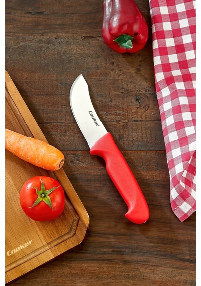 Cooker 24 Cm Paslanmaz Çelik Yüzme Bıçağı Kırmızı Ckr4595