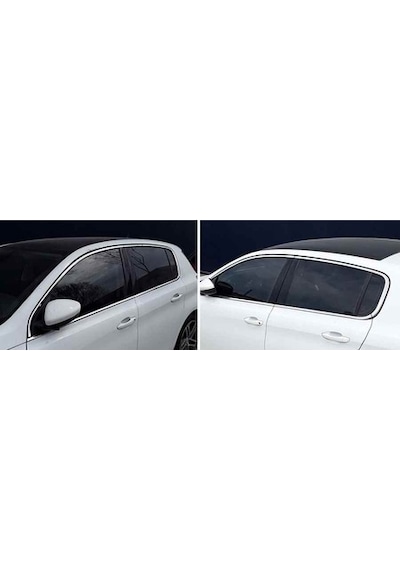 Peugeot 308 Krom Cam Çerçevesi 10 Prç. 2014 ve Sonrası