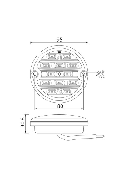 Dasteri Dsl-210rl Led Geri Vites Lambası 9-33v Ip6x Ipx7 Ece Emc Onaylı
