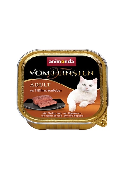 Animonda Vom Feinsten Tavuklu ve Ciğerli Pate Yetişkin Kedi Maması 100 G