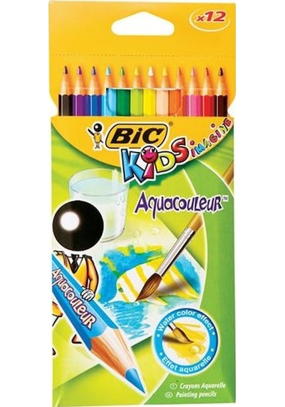 Bic Kids Aquacouleur Kuru Sulu Boya 12 Renk