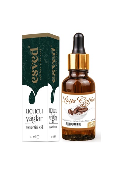 Latte Kahve Kokusu Saf Esansiyel Uçucu Yağ Buhurdanlık Yağı Difüzör Esansı Aromaterapi Ortam Koku 10ml