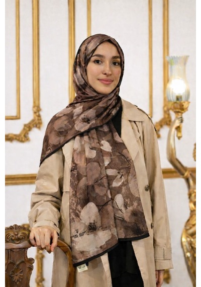 Shawl Secret Cool Fresh Şal 52819 Siyah Koyu Kahve Kahverengi