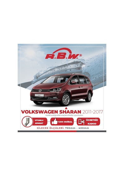 Rbw Volkswagen Sharan 2011 - 2017 Ön Muz Silecek Takımı